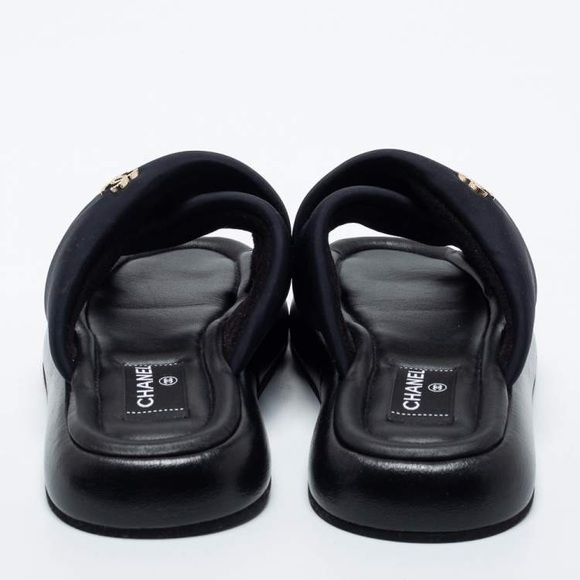 CHANEL WOMENS PUFFY SANDAL BLACK - Picture 5 of 13